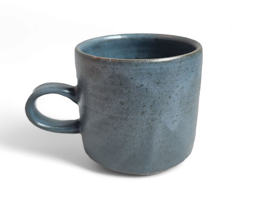 small blue mug