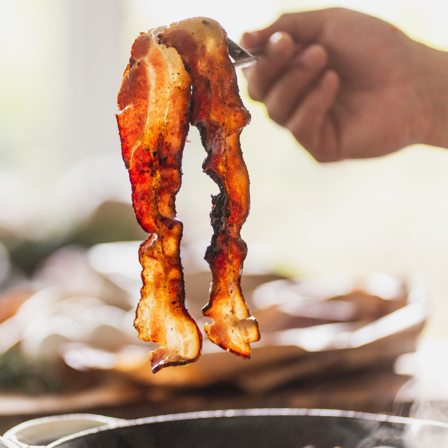 Wilder Box Thick Cut Bacon on the Skillet